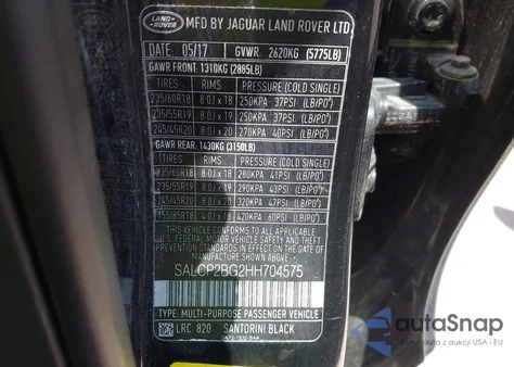 2017 Land Rover Discovery Sport Se from USA, damaged, VIN SALCP2BG2HH704575